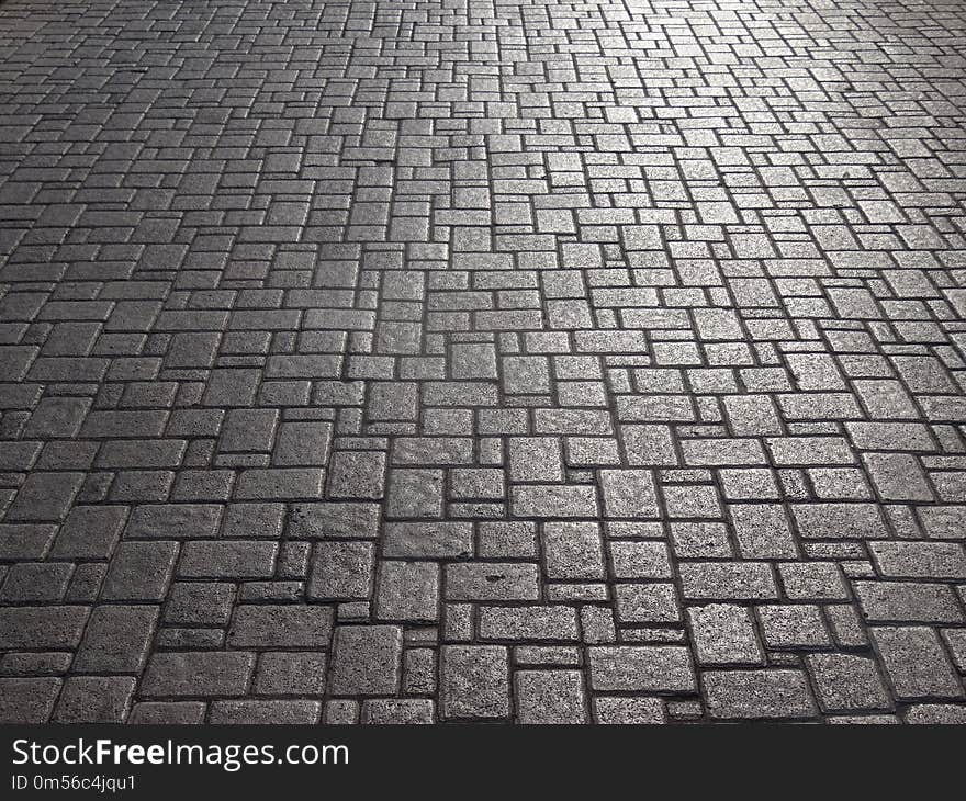 Cobblestone, Black And White, Road Surface, Asphalt