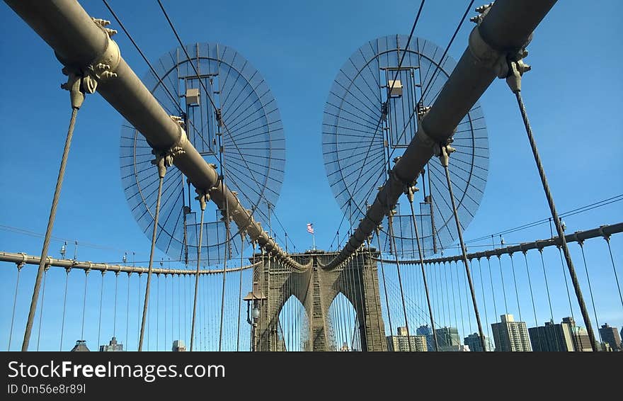 Sky, Bridge, Structure, Suspension Bridge