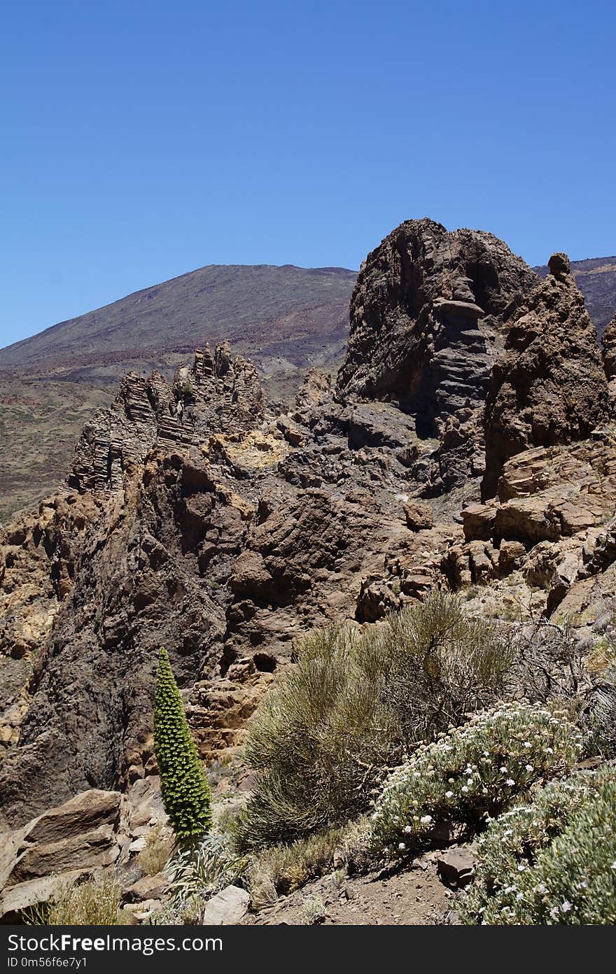 Chaparral, Rock, Badlands, Sky