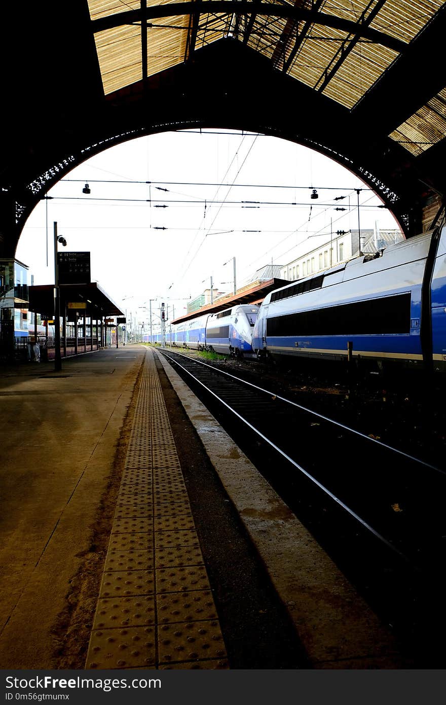 Train Station, Track, Transport, Light