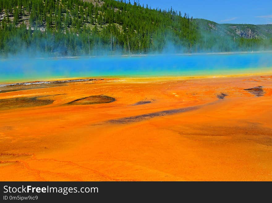 Grand Prismatic Spring in Yellowstone National Park Wyoming, USA