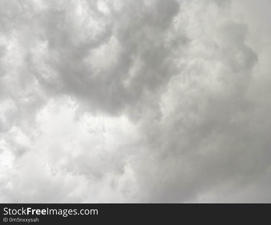 Cloud, Sky, Daytime, Black And White