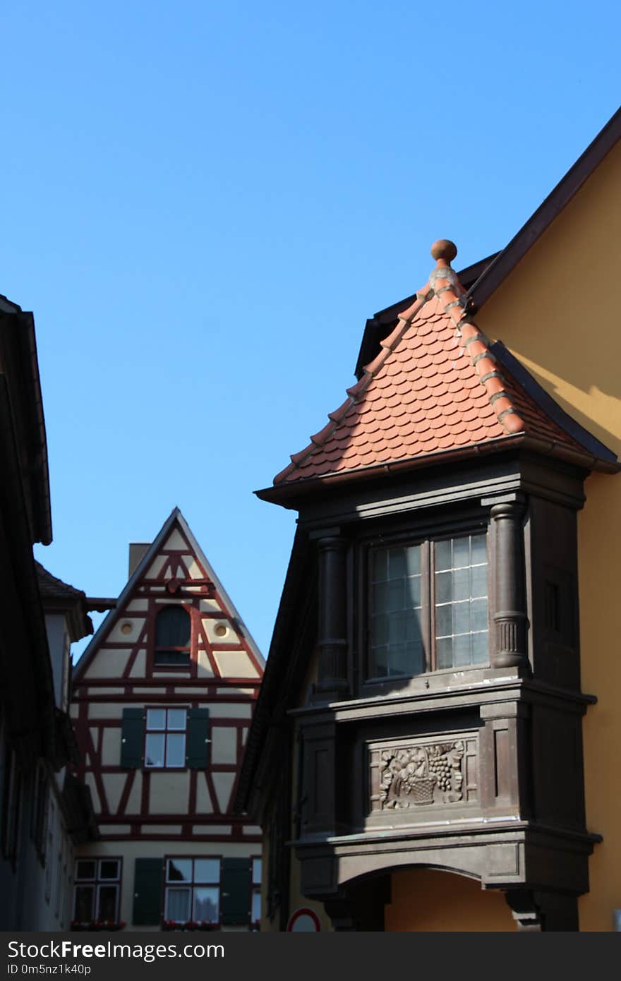 Sky, Building, Roof, House