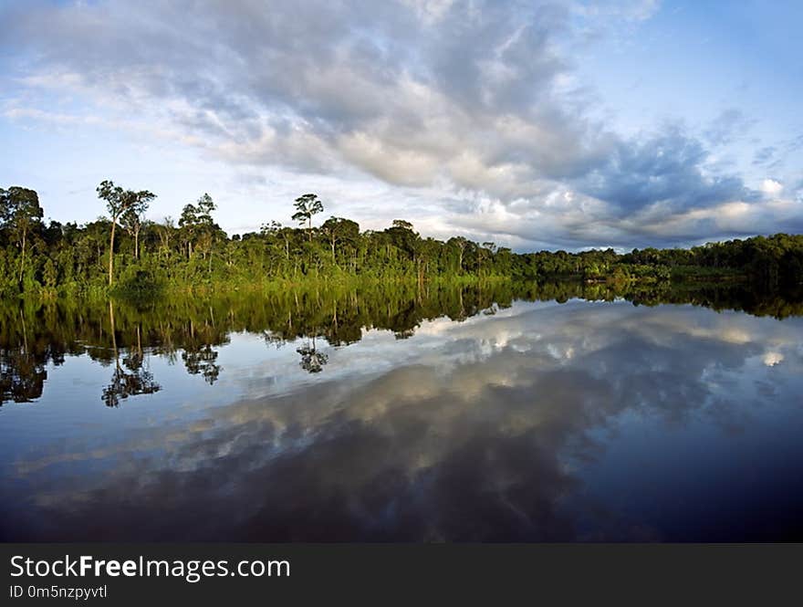 Reflection, Water, Sky, Nature