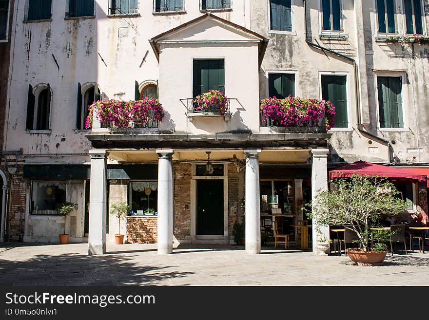 Town, Facade, Window, House