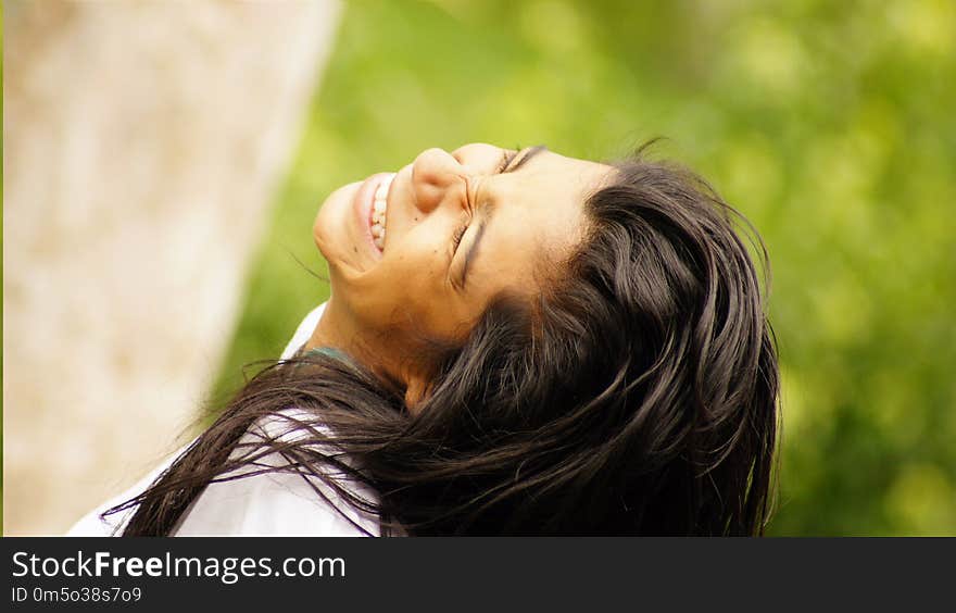 Hair, Face, Beauty, Grass