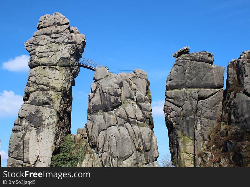 Rock, Sky, Outcrop, Bedrock