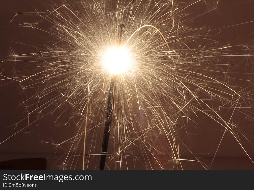 Sparkler, Fireworks, Light, Sky