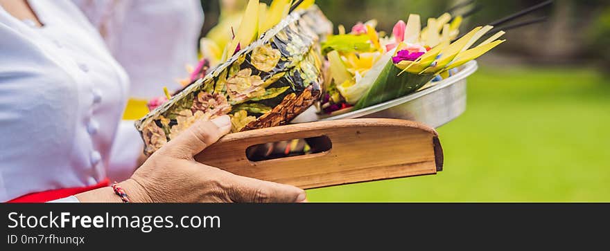 Balinese Hindu Offerings Called Canang. Canang sari is one of the daily offerings made by Balinese Hindus to thank the Sang Hyang