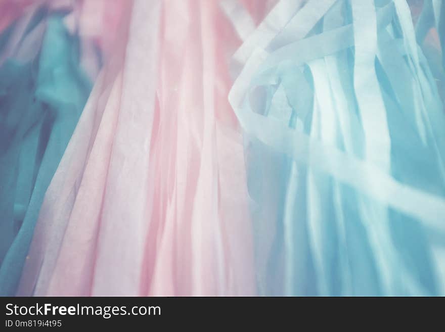 Pastel color ribbons abstract background.