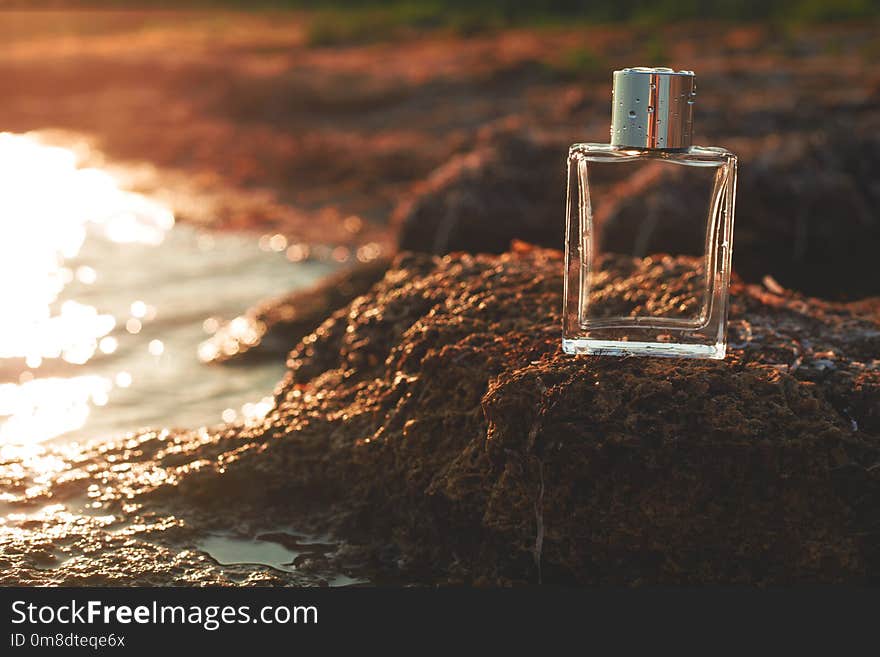 Perfume on the sea beach. Perfume on the sea beach