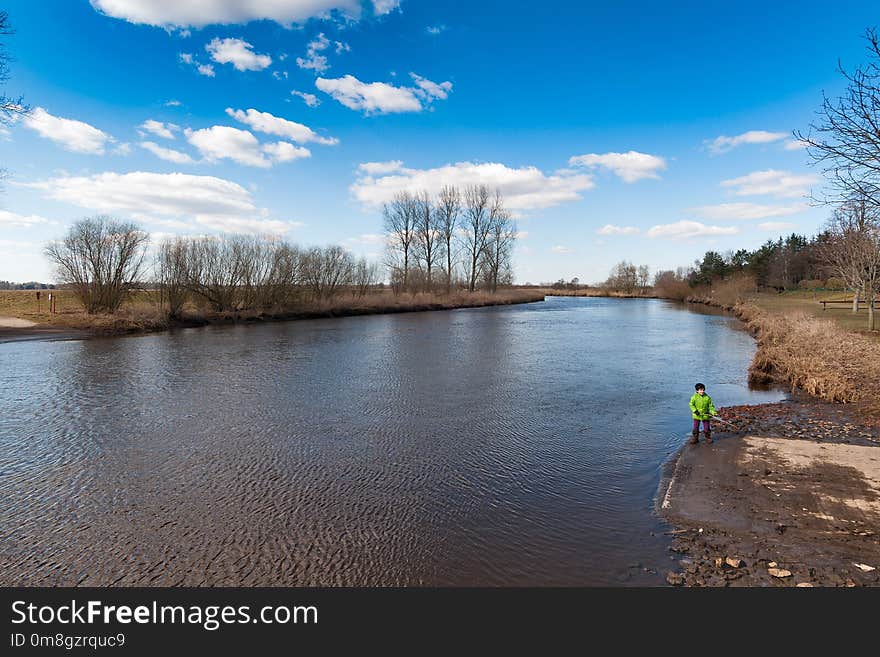 Waterway, Water, River, Sky