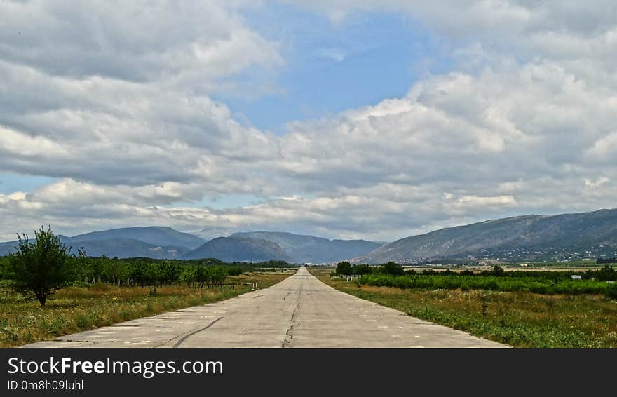 Road, Sky, Cloud, Highland