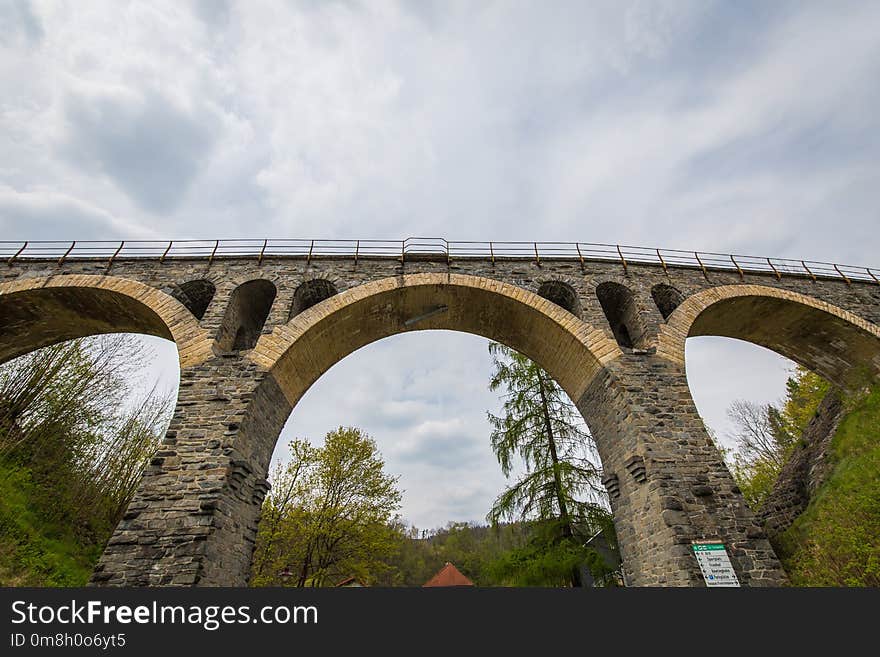 Bridge, Viaduct, Arch Bridge, Sky