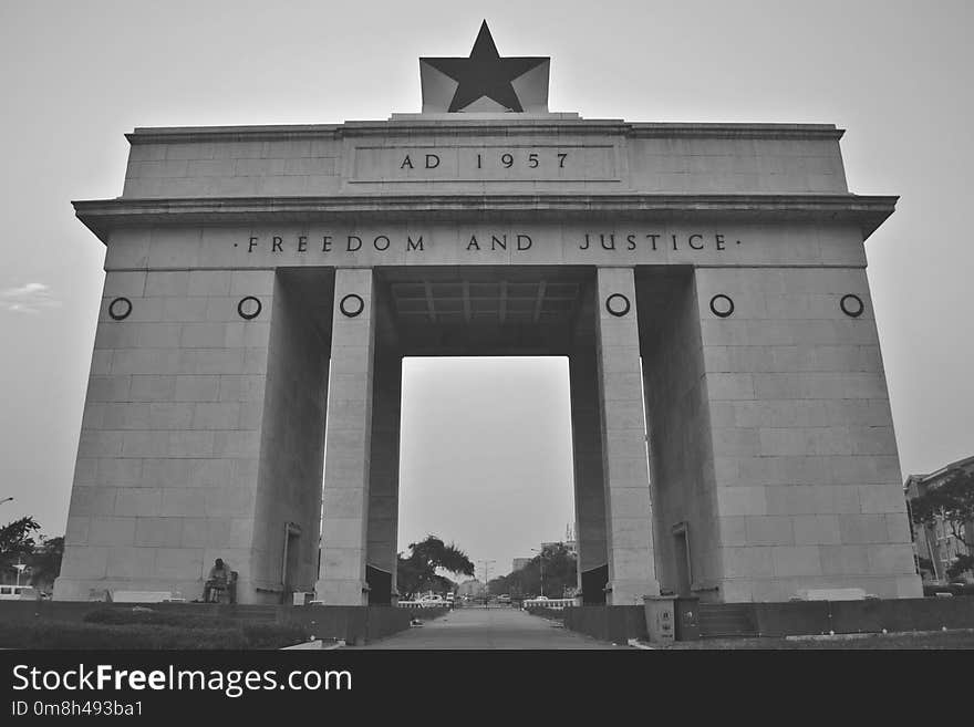 Landmark, Black And White, Monochrome Photography, Architecture