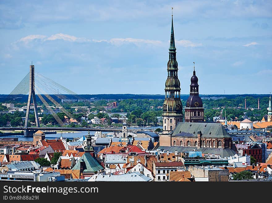 City, Landmark, Sky, Town