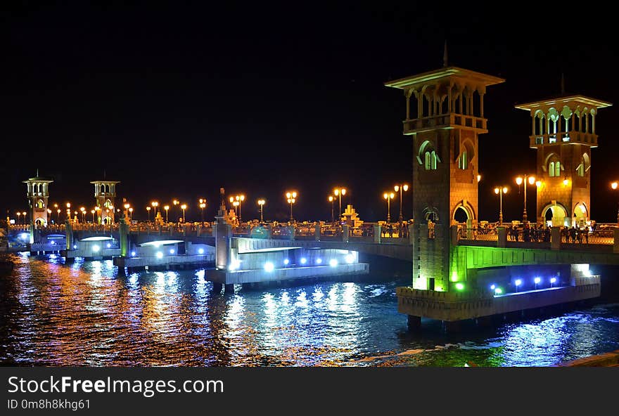 Water, Reflection, Night, Tourist Attraction