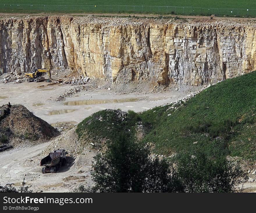 Quarry, Geology, Escarpment, Outcrop