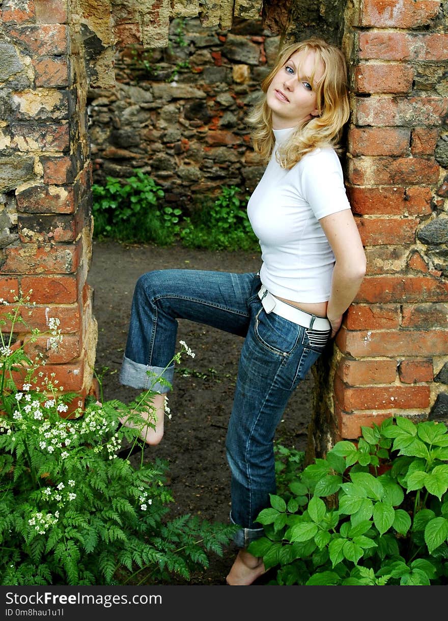 Green, Plant, Girl, Garden