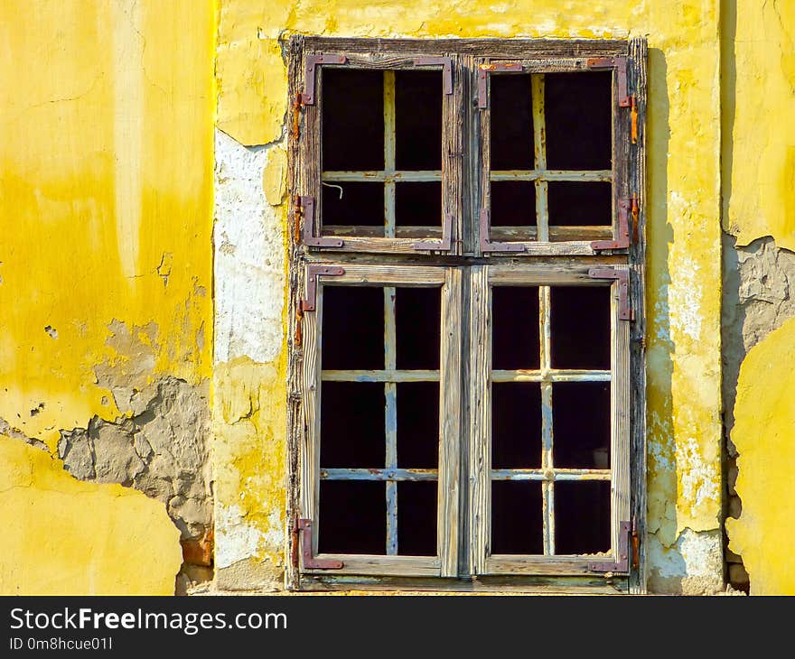 Yellow, Wall, Window, Door