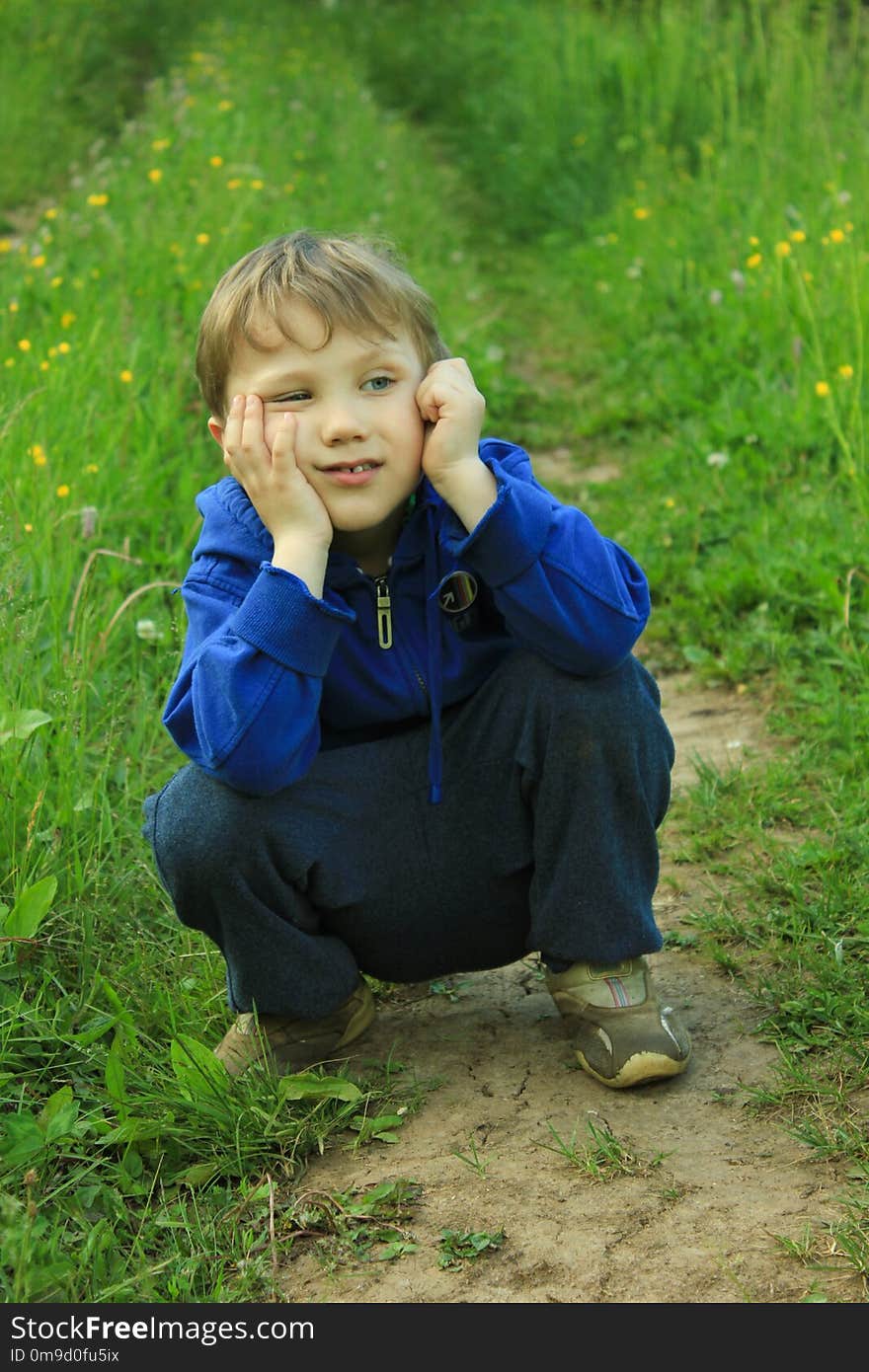 Child, Photograph, Grass, Plant