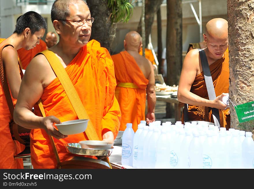 Monk, Temple, Ritual, Blessing