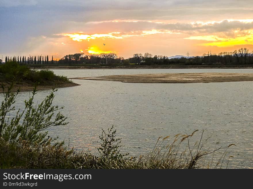 Waterway, Sky, Water, Wetland