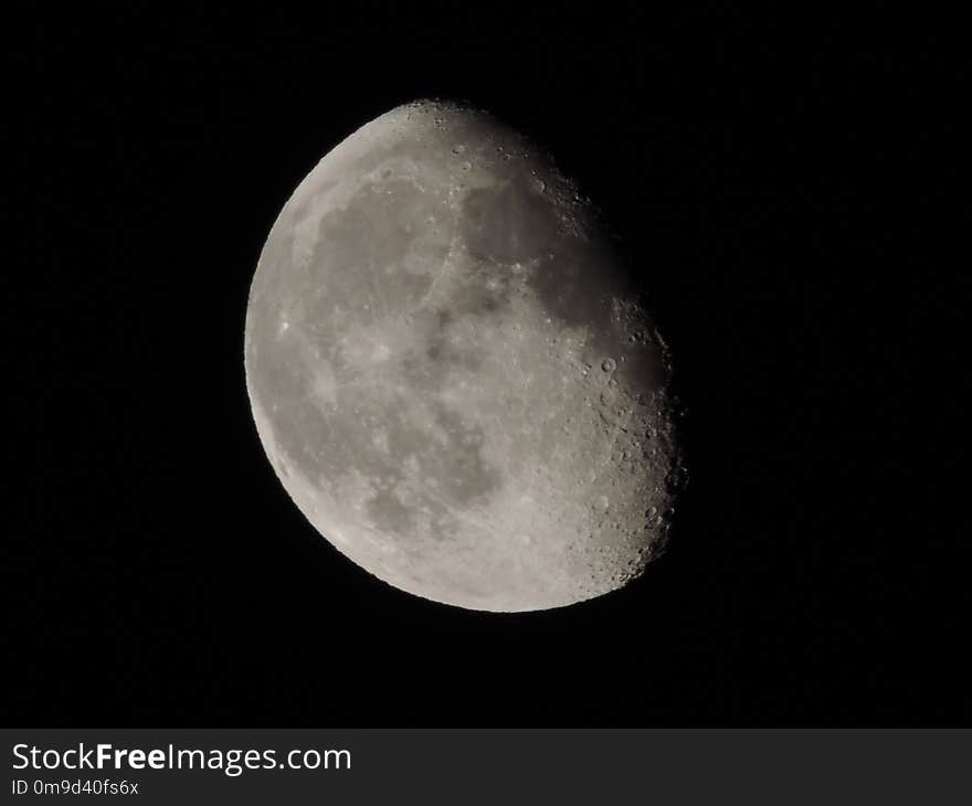 Moon, Black And White, Astronomical Object, Night