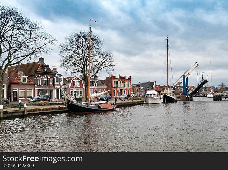 Waterway, Water, Sky, Harbor