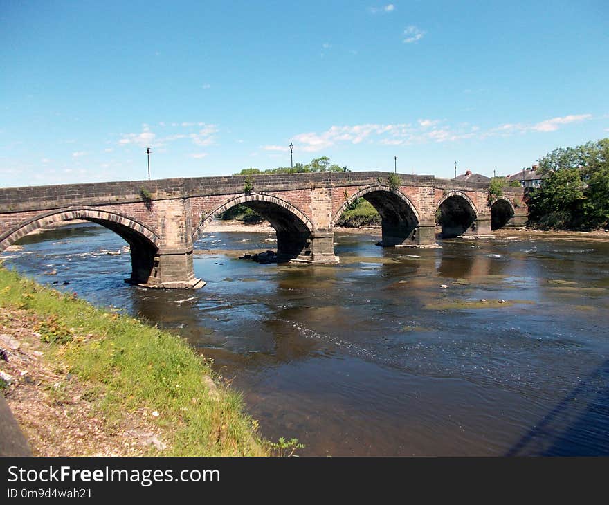 Bridge, River, Arch Bridge, Waterway