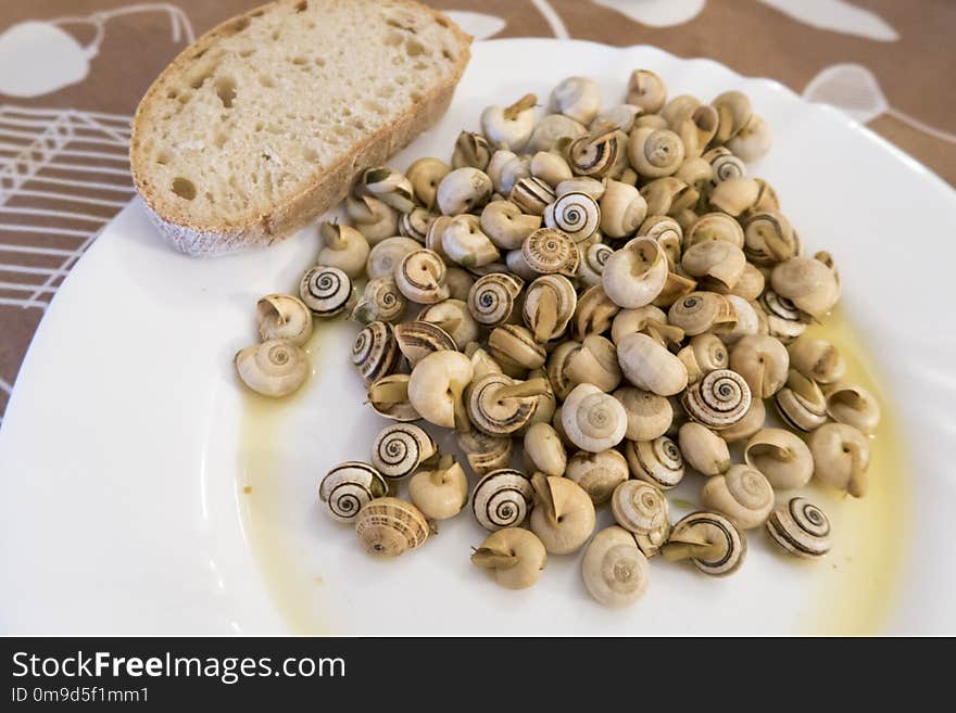 Dish, Escargot, Vegetarian Food, Snail