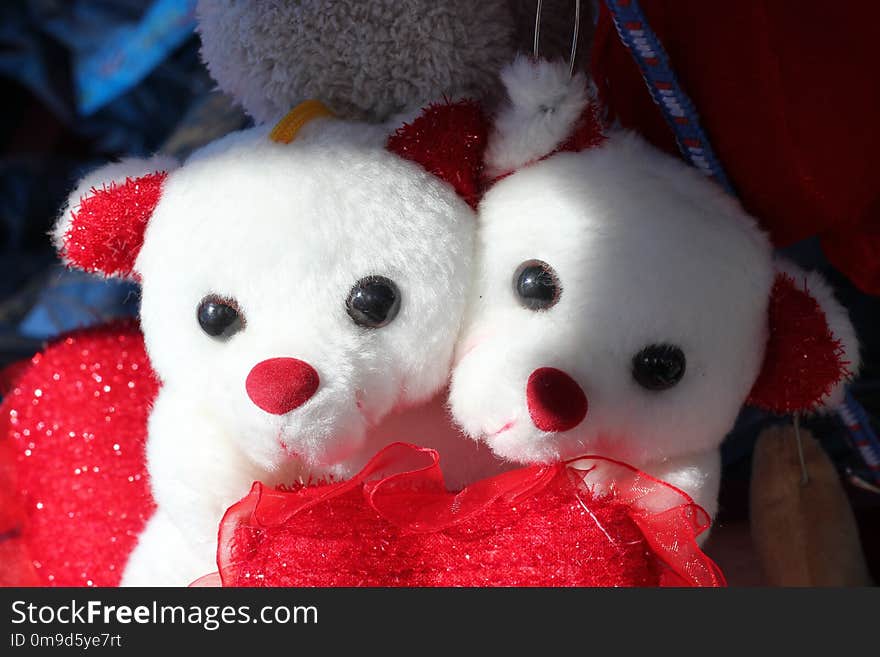 Stuffed Toy, Red, Plush, Textile