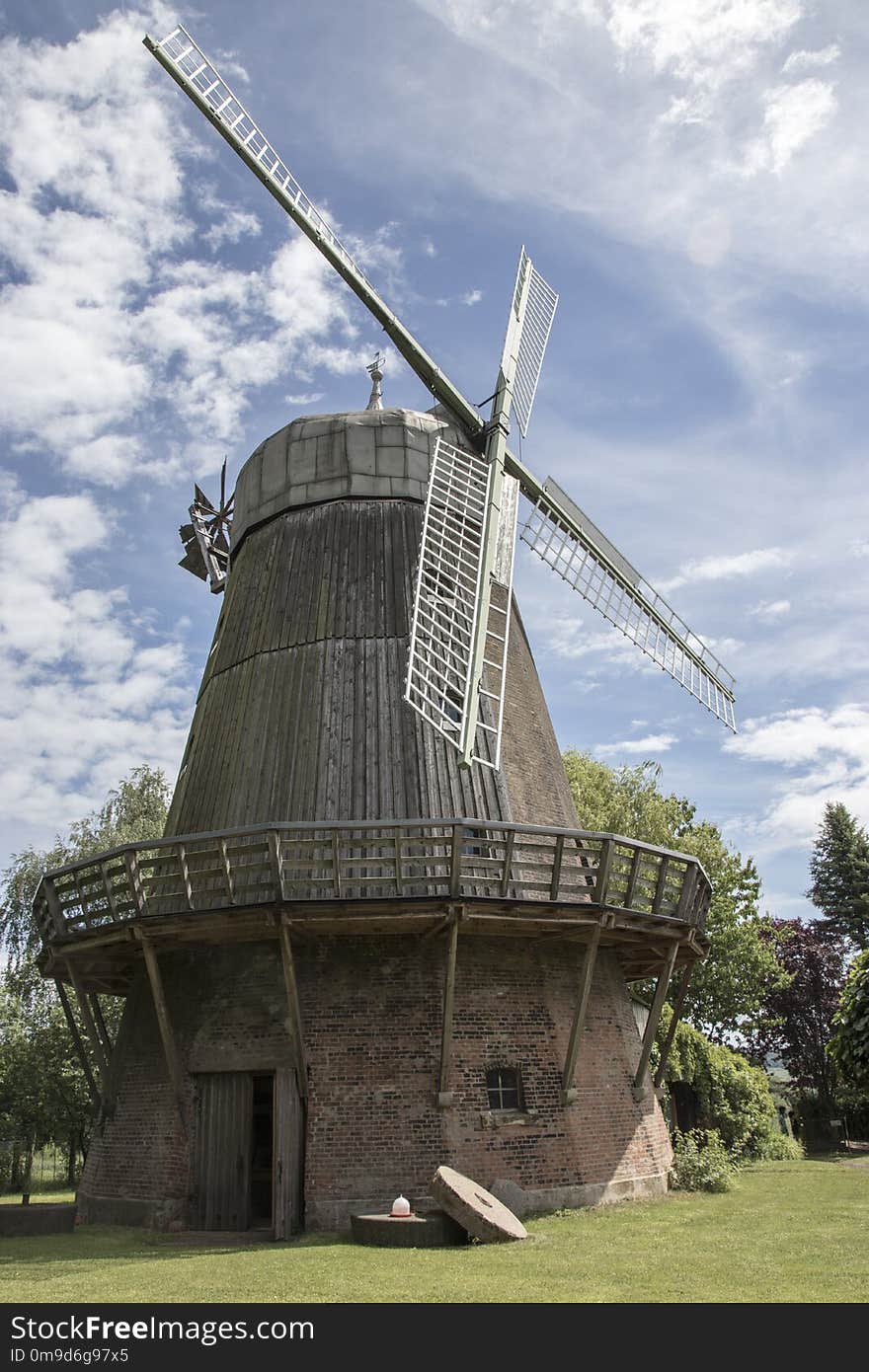 Windmill, Mill, Building, Sky