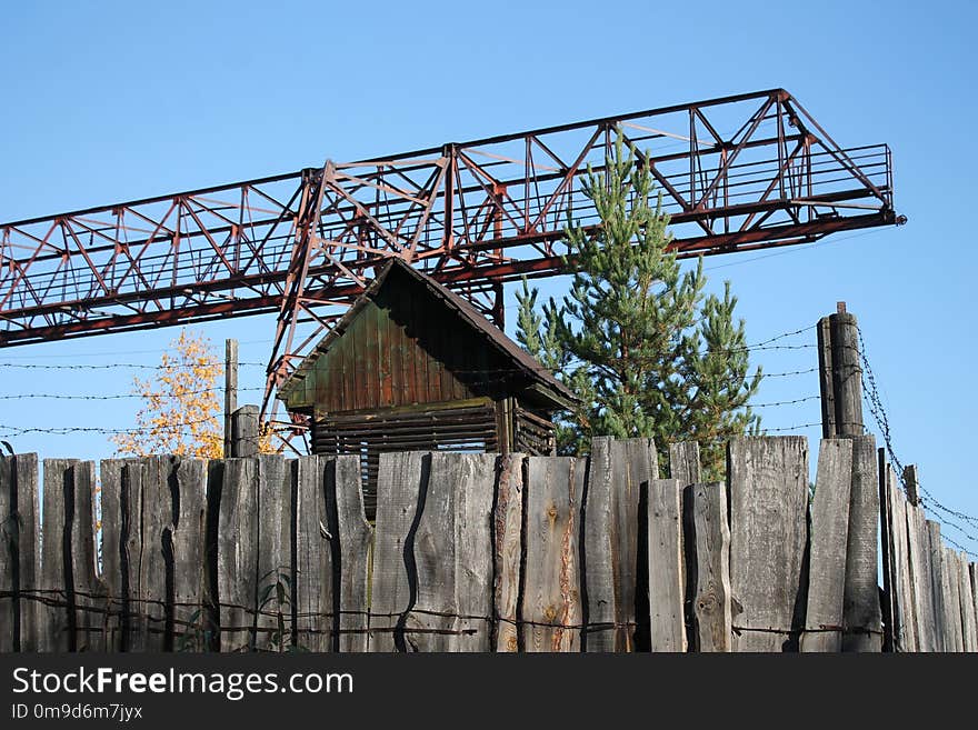 Structure, Iron, Truss Bridge, Tree