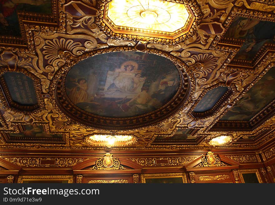 Landmark, Dome, Ceiling, Theatre