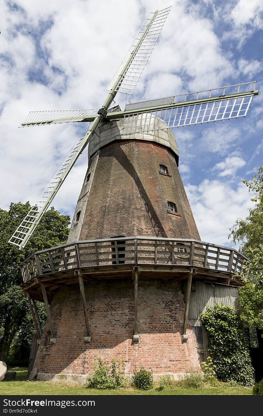 Windmill, Mill, Building, Sky