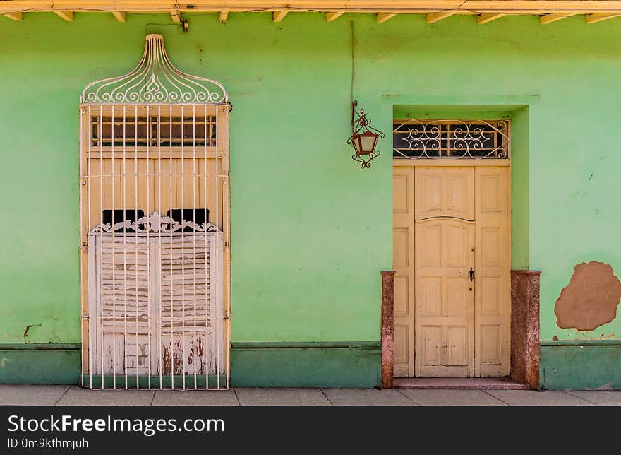 Trinidad Cuba. January 2018. A view of colonial architecture in Trinidad, Cuba. Trinidad Cuba. January 2018. A view of colonial architecture in Trinidad, Cuba