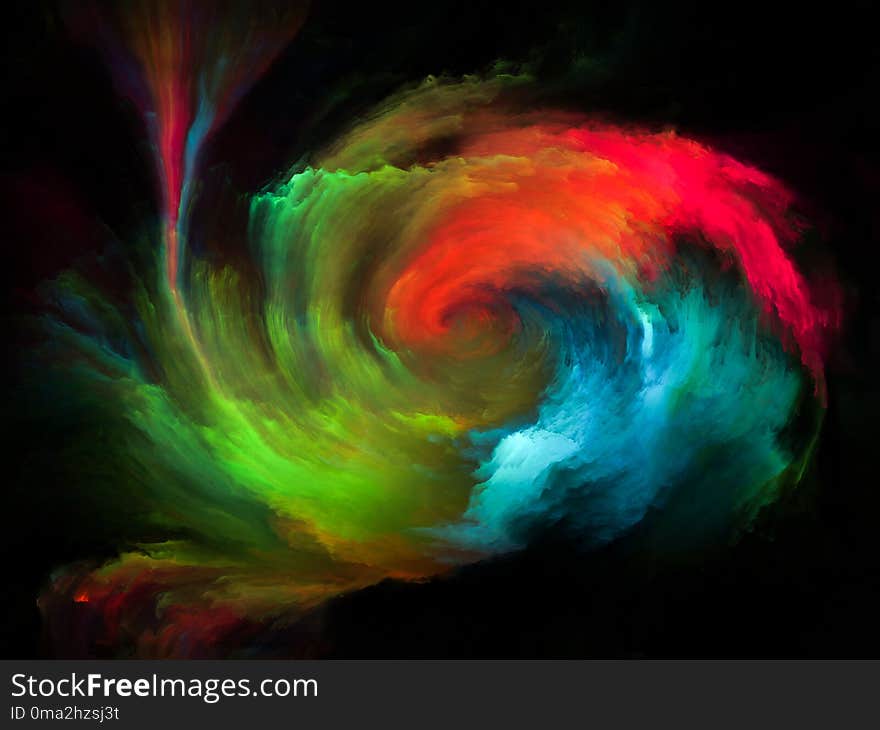 Color Flow series. Backdrop design of streams of digital paint for works on music, creativity, imagination, art and design. Color Flow series. Backdrop design of streams of digital paint for works on music, creativity, imagination, art and design