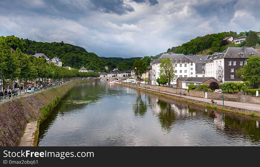 Waterway, Water, Sky, Town