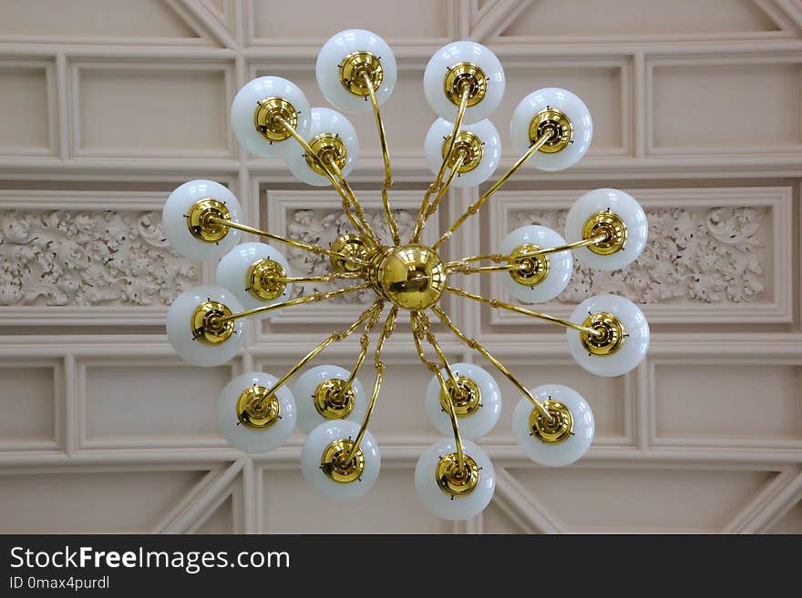 Light Fixture, Yellow, Chandelier, Lighting