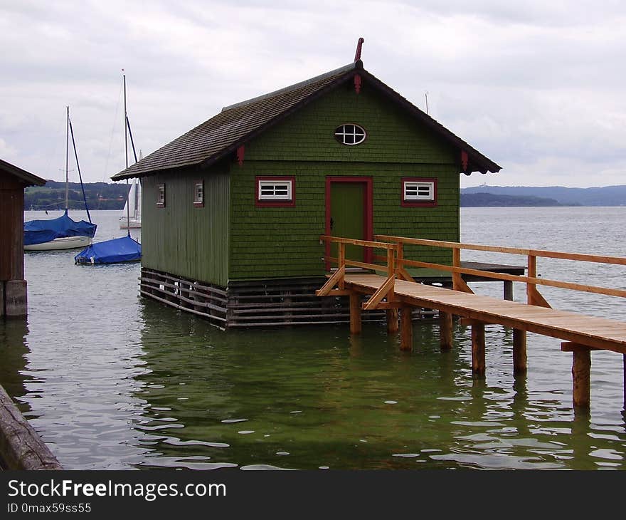 Water Transportation, Water, Hut, Shack