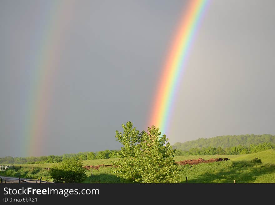 Rainbow, Sky, Meteorological Phenomenon, Atmosphere