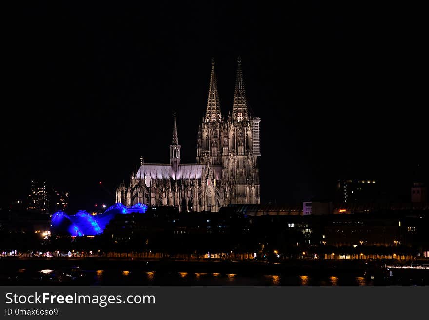 Landmark, Night, Metropolis, Cityscape