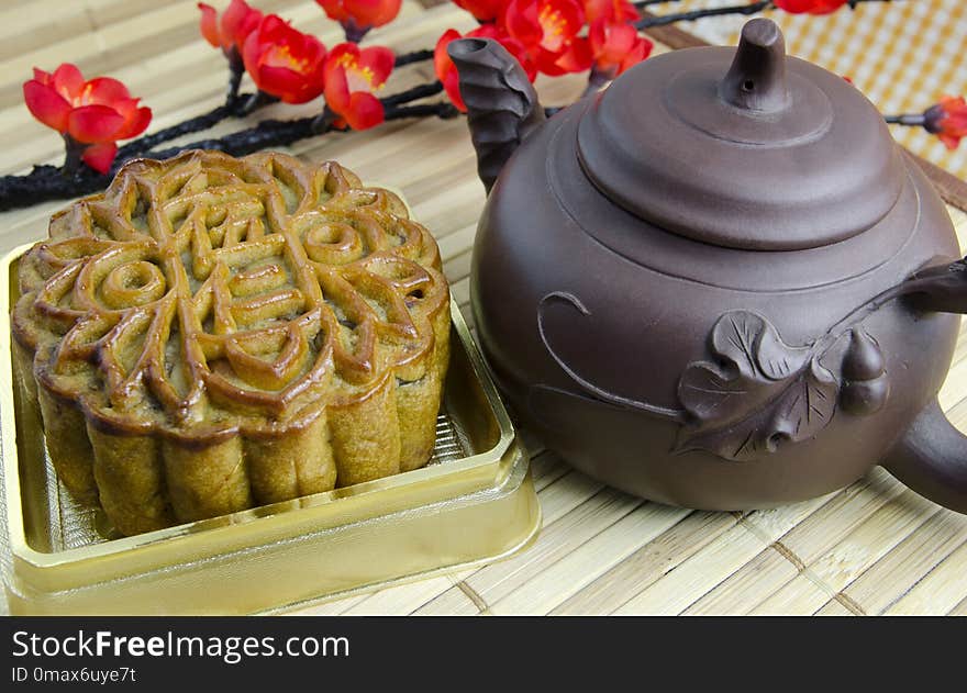 Food, Dish, Baked Goods, Mooncake