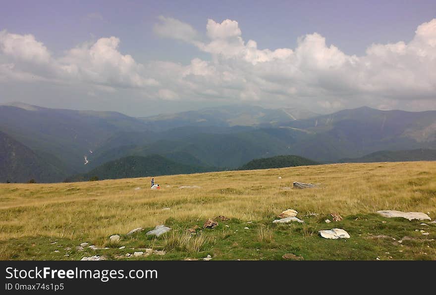 Grassland, Highland, Sky, Ecosystem