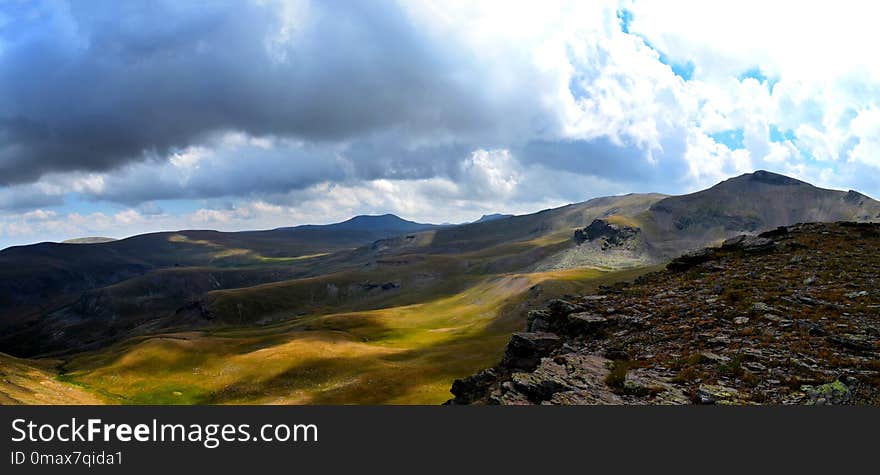 Highland, Sky, Ridge, Mountain