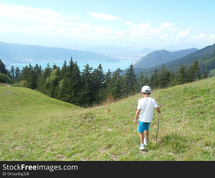 Mountainous Landforms, Ridge, Grassland, Wilderness