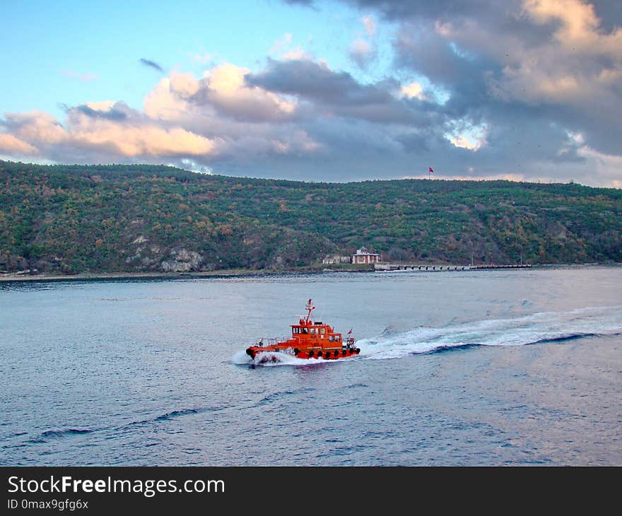 Waterway, Loch, Water Transportation, Cloud