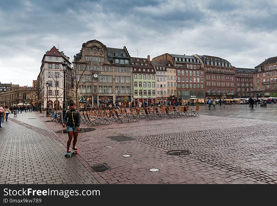 Town, Water, Sky, City