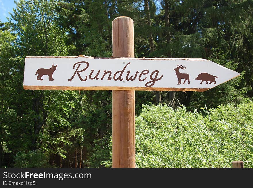 Nature Reserve, Tree, Street Sign, Sign